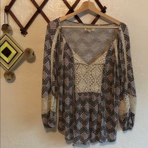 Peasant style top Anthropologie